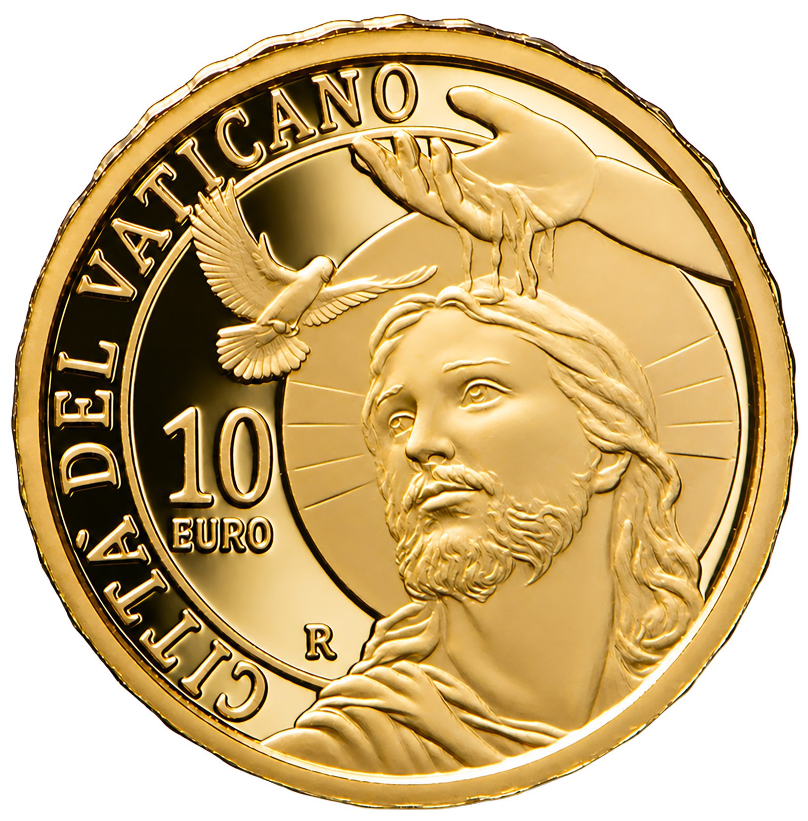 10 Euro Vaticano Battesimo 2025 Oro Fondo Specchio Proof 10 Euro Vaticano Battesimo 2025 Oro Fondo Specchio Proof