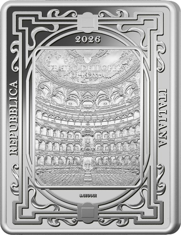 5 Euro Falstaff Giuseppe Verdi Italy 2026 Silver Colored Proof 5 Euro Falstaff Giuseppe Verdi Italy 2026 Silver Colored Proof
