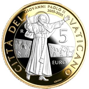 5 Euro Vatican 2025 Bimetallic John Paul II Proof