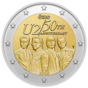 Coincard Ireland U2 50 Years 2026 Bu Brillant Universel
