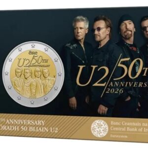 Coincard Irlanda U2 50 Anni 2026 Fior di Conio Fdc
